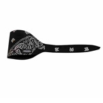 Mens Black Paisley Moto Old School Bandanna