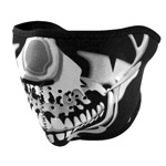 Atv Zan Half Face Chrome skull Mask