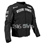 Speed and Strength 62 Motorcycle Pin Stripe Textile Riding Jacket Men Sm