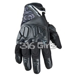 Womens Leather Supermoto Full Finger Riding Gloves Cat Outa Hell Sm