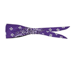 Womens Purple Paisley Street Bike Old School Bandanna