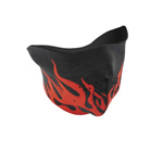 Mens Red flames Zan Half Face Mask - TR-50-9209