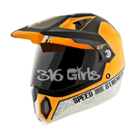 Speed and Strength Full Face Hell N Back Orange Helmet Unisex Size Sm