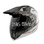 Speed and Strength Full Face Lunatic Fringe Matte Black and White Helmet Unisex Size Sm - TR-87-6476