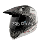 Speed and Strength Full Face Lunatic Fringe Matte Black and White Helmet Unisex Size Sm